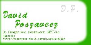 david poszavecz business card